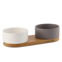 Keraaminen Tuplakuppi Vuku  - Valkoinen & Kaakao