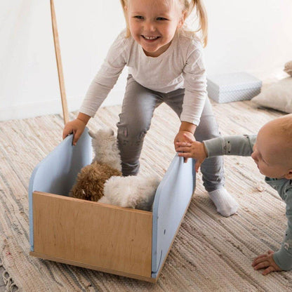 Kids Toy Storage Box on Wheels - Whale - Kotikauppa