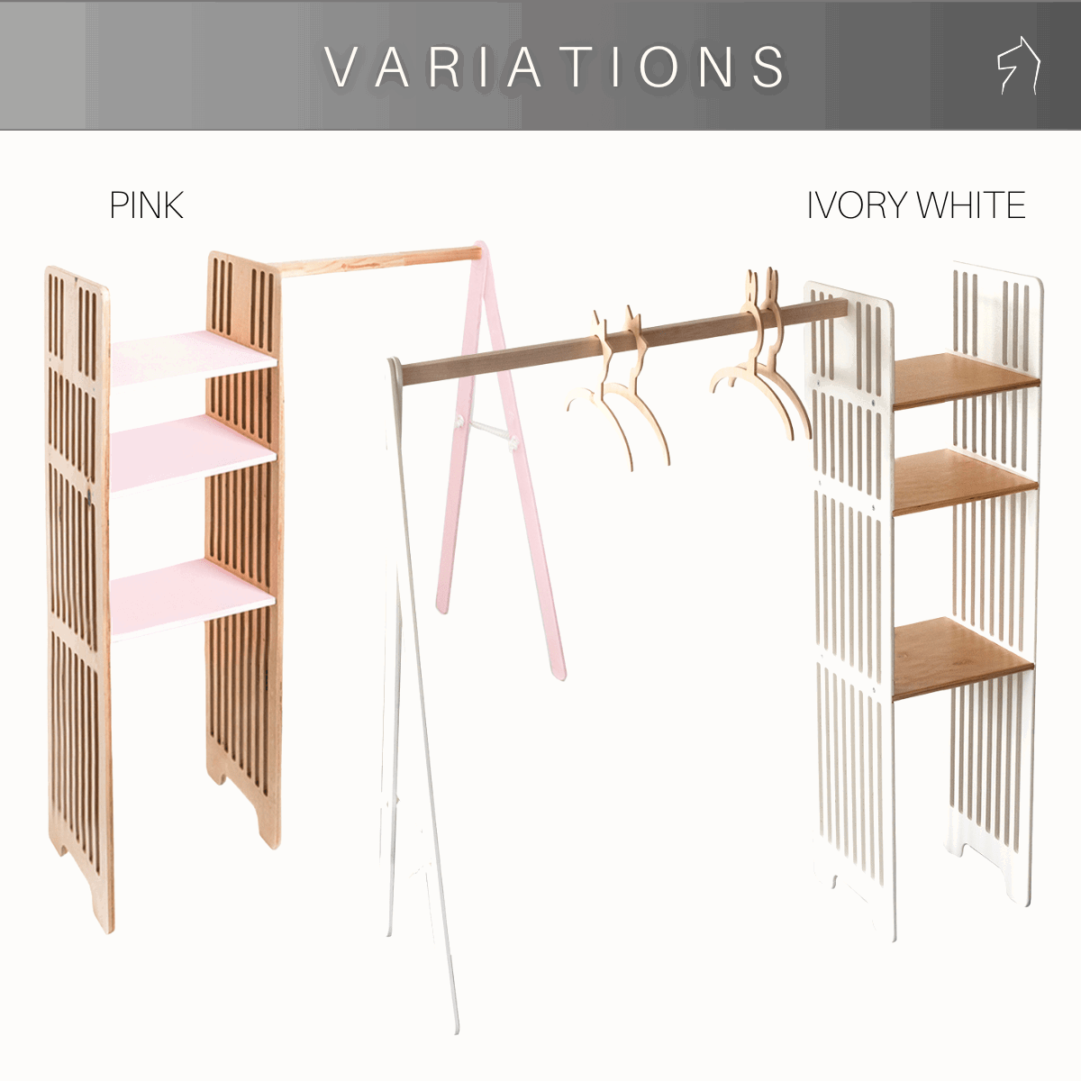 Kids Wooden Clothing Rack - Kotikauppa