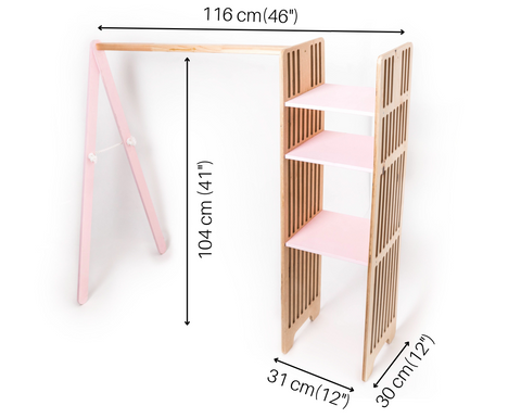 Kids Wooden Clothing Rack - Kotikauppa