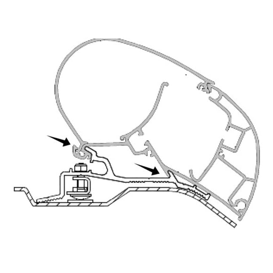 Kiinnityssarja Dometic PR-ADAPT Ducato Jumper, Boxer | 9600049961 | 7315091463119 | Kotikauppa | Dometic