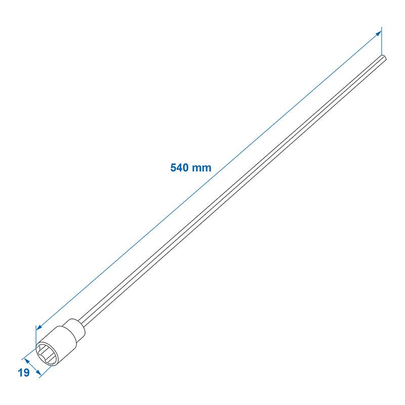 Kulmatuen jatkokiinnityskappale 540mm / 19mm - Kotikauppa