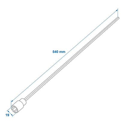 Kulmatuen jatkokiinnityskappale 540mm / 19mm - Kotikauppa