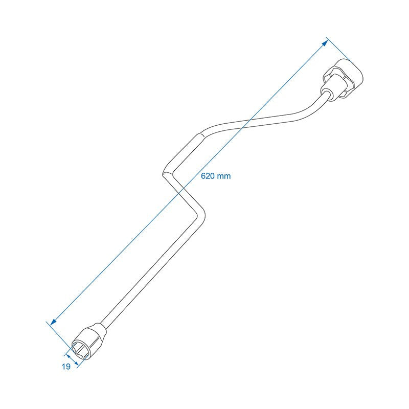 Kulmatuen kampi 620mm / 19 mm - Kotikauppa