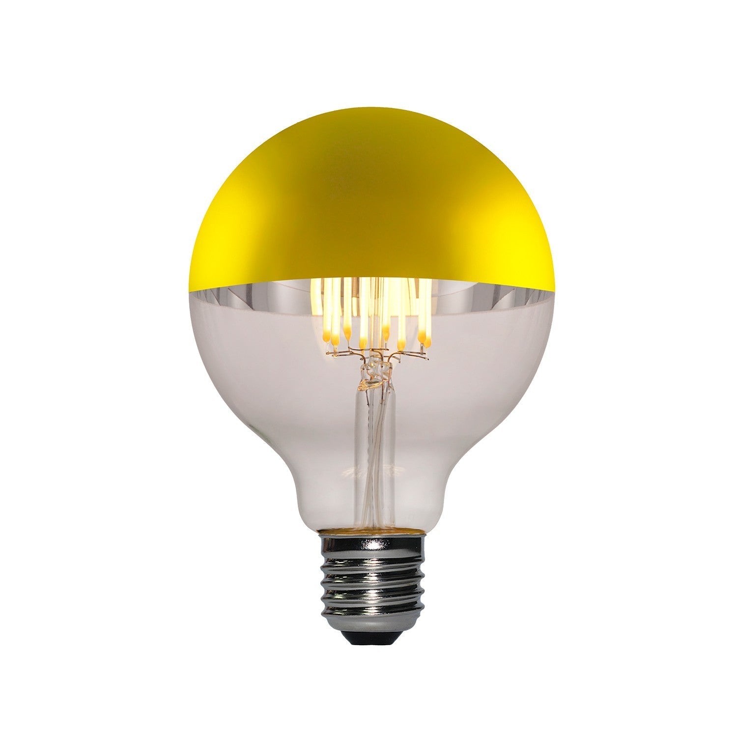 Kultainen puolipallo Globe G95 LED-lamppu 7W E27 2700K Himmennettävä - Kotikauppa