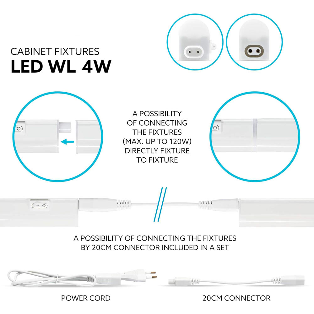 4W LED-yleisvalaisin WL - 40cm 4000K 440lm