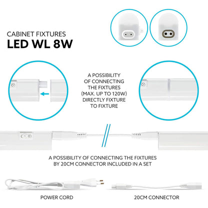 8W LED-yleisvalaisin WL - 60cm 4000K 880lm