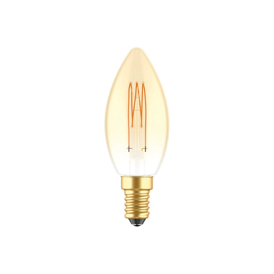 LED kultainen hehkulamppu C35 3,5W 300Lm E14 2700K himmennettävä - C51 - Kotikauppa