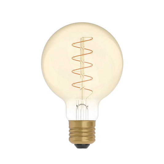 LED kultainen hehkulamppu Globe G80 4W 250Lm E27 1800K Himmennettävä - C05 - Kotikauppa