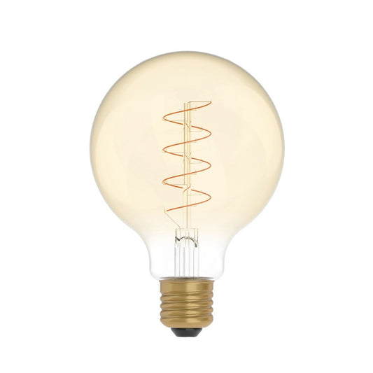 LED kultainen hehkulamppu Globe G95 4W 250Lm E27 1800K Himmennettävä - C06 - Kotikauppa