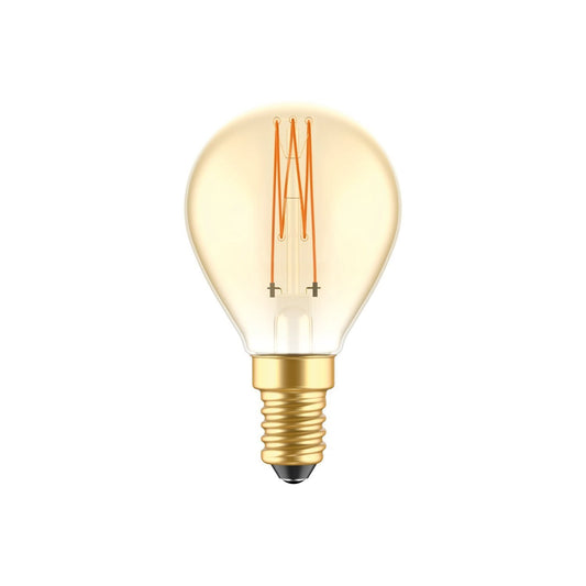 LED kultainen hehkulamppu Mini Globe G45 3,5W 300Lm E14 2700K Himmennettävä - C52 - Kotikauppa