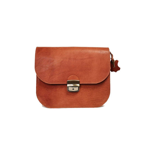 Natural Leather Saddle Bag Large – Light Brown