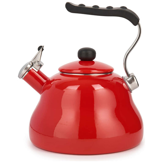 La Cafetière Kettle with Whistle - Red, 2 Liters - Kotikauppa