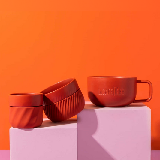 La Cafetière Red Coffee Mugs, 3 pcs - Kotikauppa