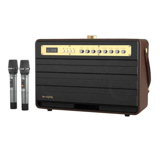 Langattomat Bluetooth kaiuttimet W-KING K6L 120W (brown) - Kotikauppa