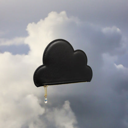 Leather Cloud Purse - Black - Kotikauppa