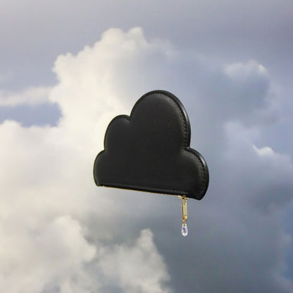 Leather Cloud Purse - Black - Kotikauppa
