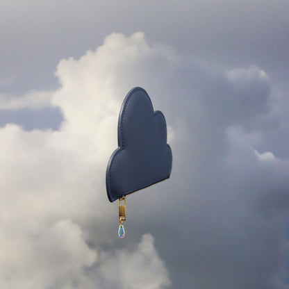 Leather Cloud Purse - Navy - Kotikauppa