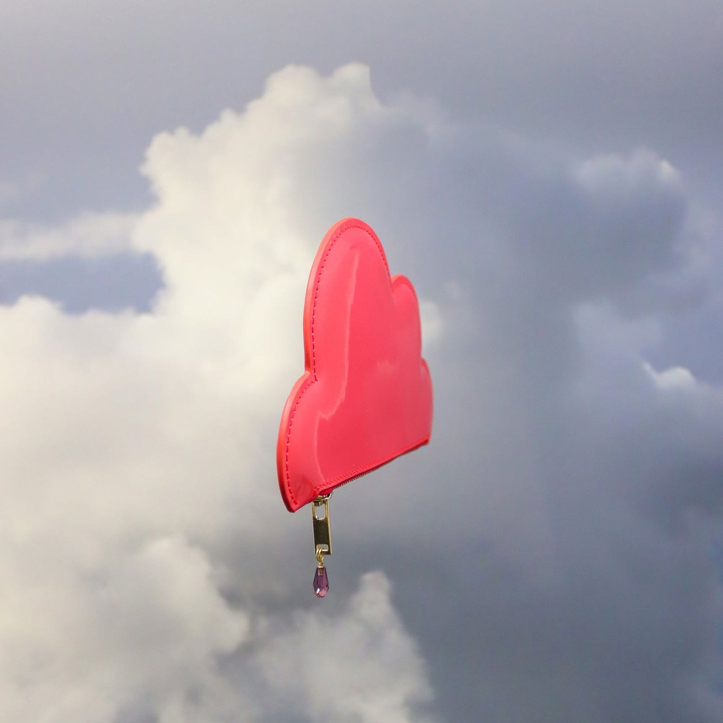 Leather Cloud Purse - Pink - Kotikauppa