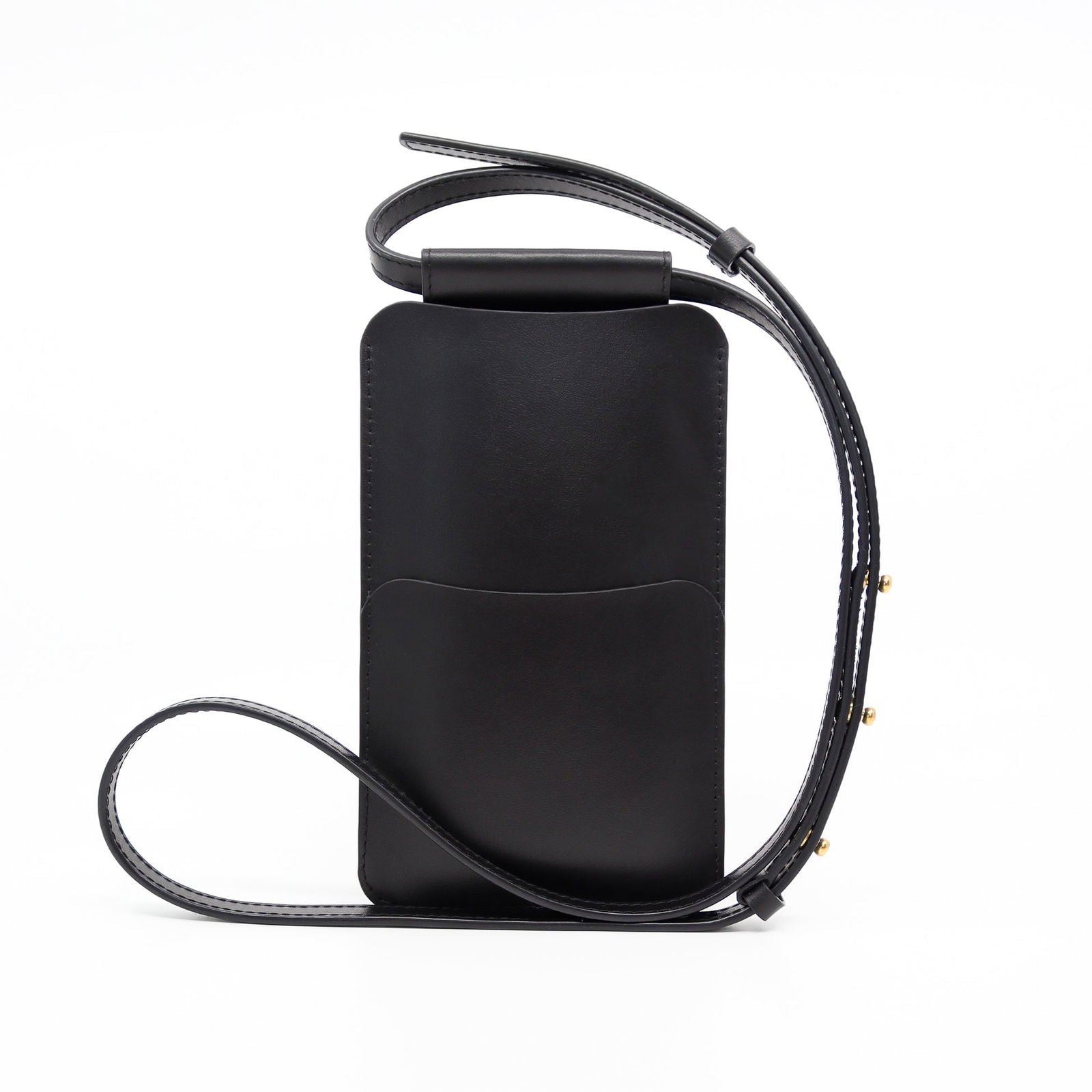 Leather Phone Bag - Black - Kotikauppa