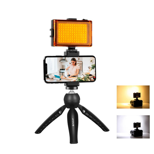 Live broadcast kit Puluz tripod mount + LED lamp + phone clamp - Kotikauppa