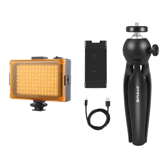Live broadcast kit Puluz tripod mount + LED lamp + phone clamp - Kotikauppa