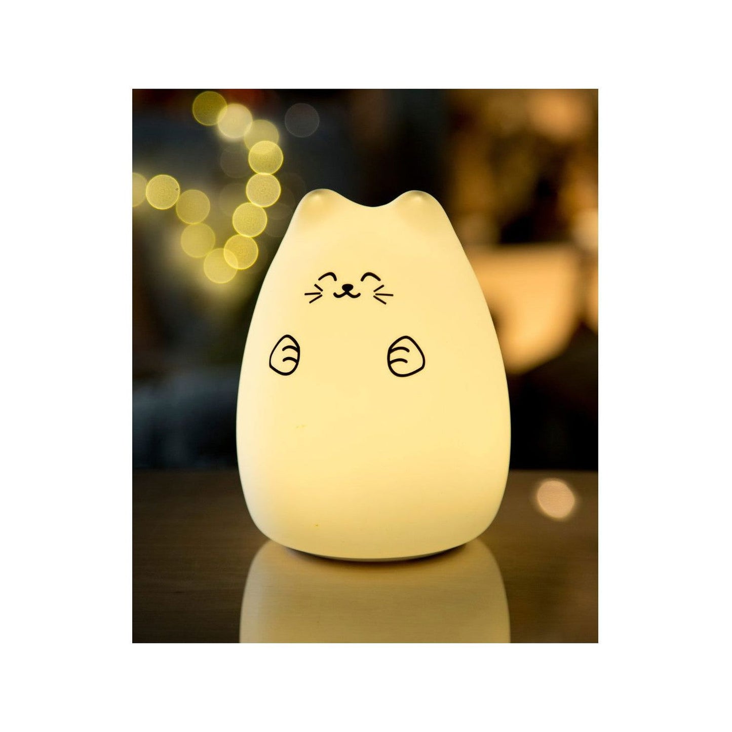 Lucky Cat Silicone Lamp - White - Kotikauppa