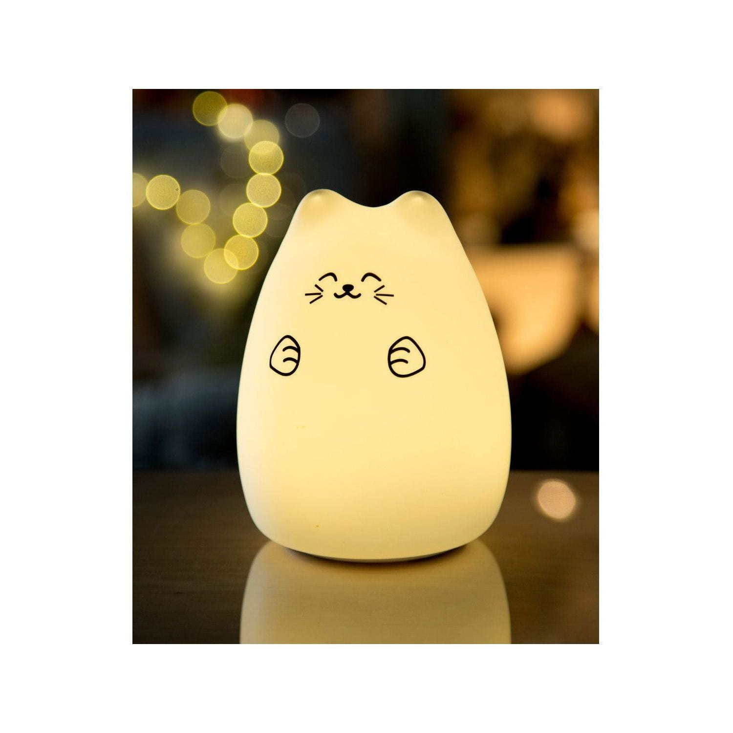 Lucky Cat Silicone Lamp - White - Kotikauppa
