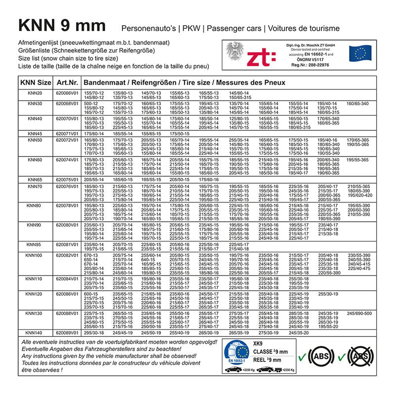 Lumiketjut 9mm KNN45 - Kotikauppa