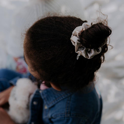 Luxury Silk Scrunchie - Beige - Kotikauppa