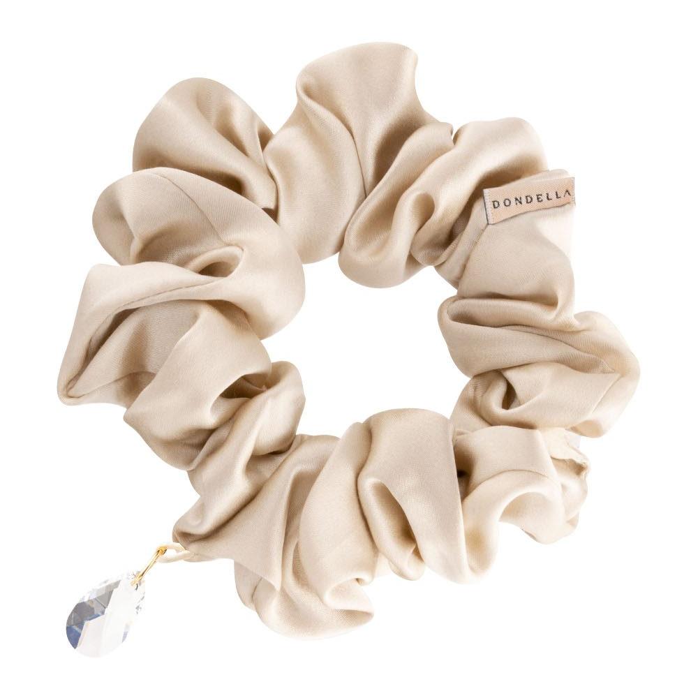 Luxury Silk Scrunchie - Beige - Kotikauppa