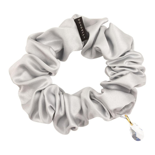 Luxury Silk Scrunchie - Silver - Kotikauppa