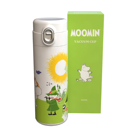 Termospullo Muumi 420 ml valko-vihreä