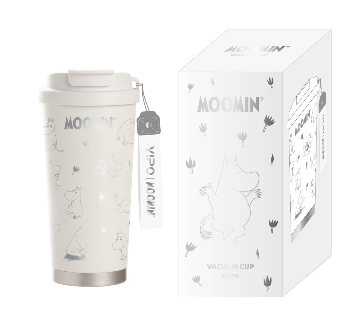 Take away-termos Muumi Muumipeikko, valkoinen 580 ml