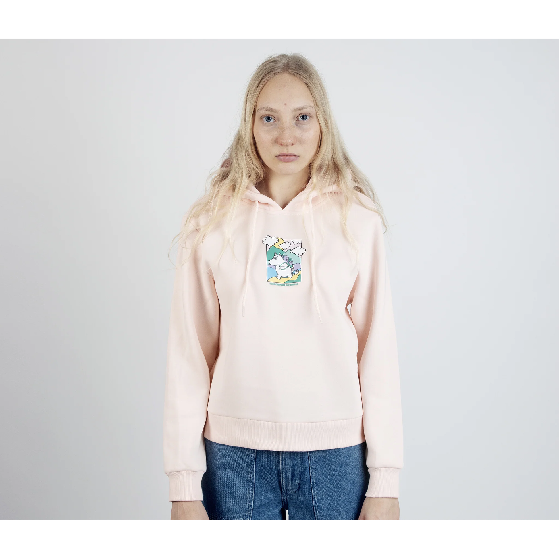 Moomintroll's Adventure Hoodie Ladies - Light Pink