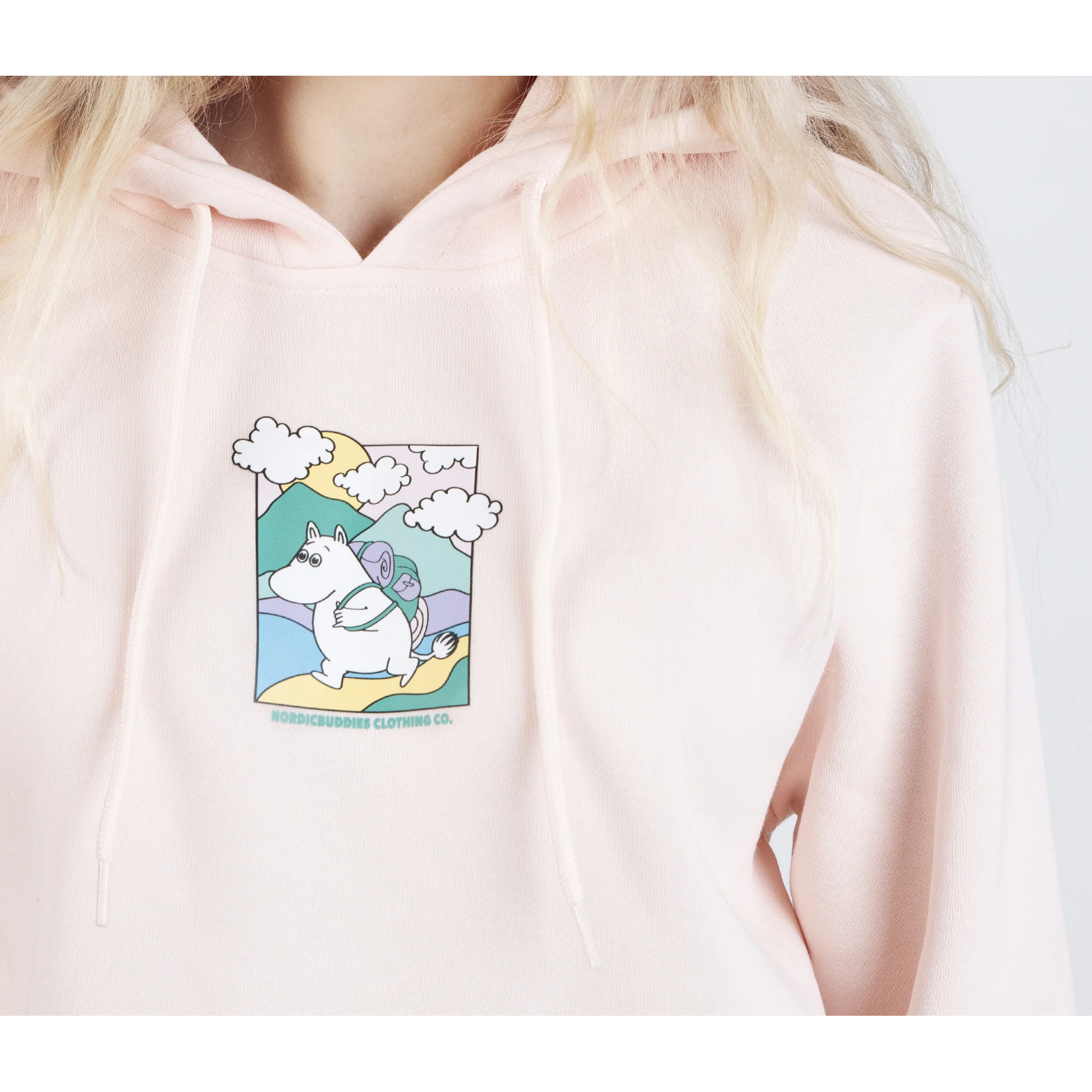 Moomintroll's Adventure Hoodie Ladies - Light Pink