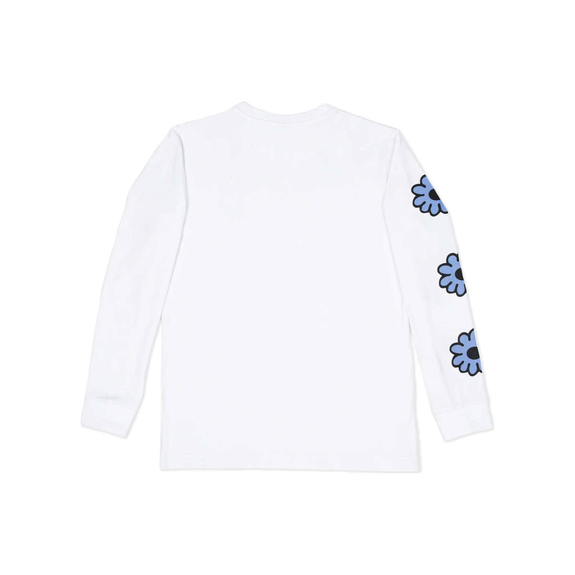 Moomintroll's Flower Longsleeve Shirt With Cuffrib Unisex - White