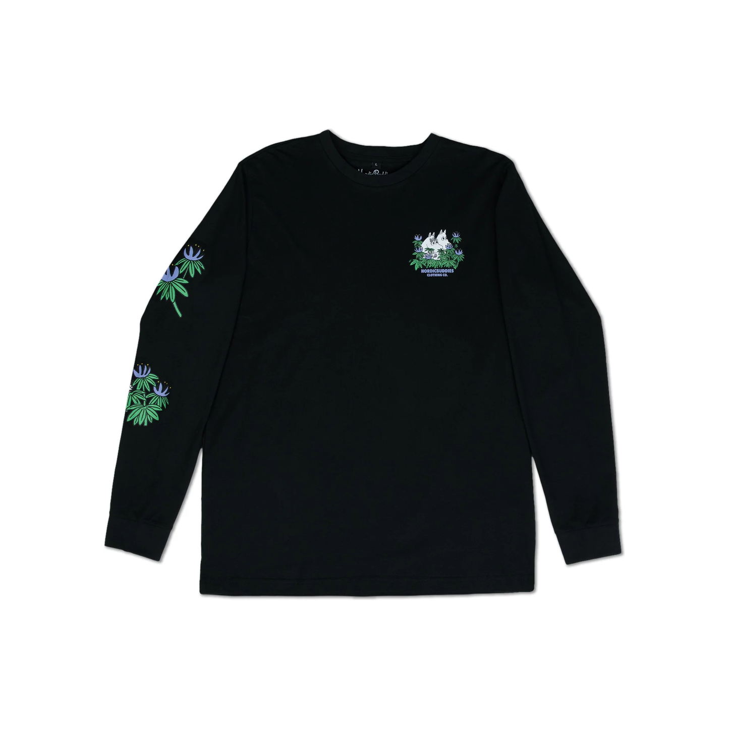 Hide and Seek Longsleeve Shirt With Cuffrib Unisex - Black