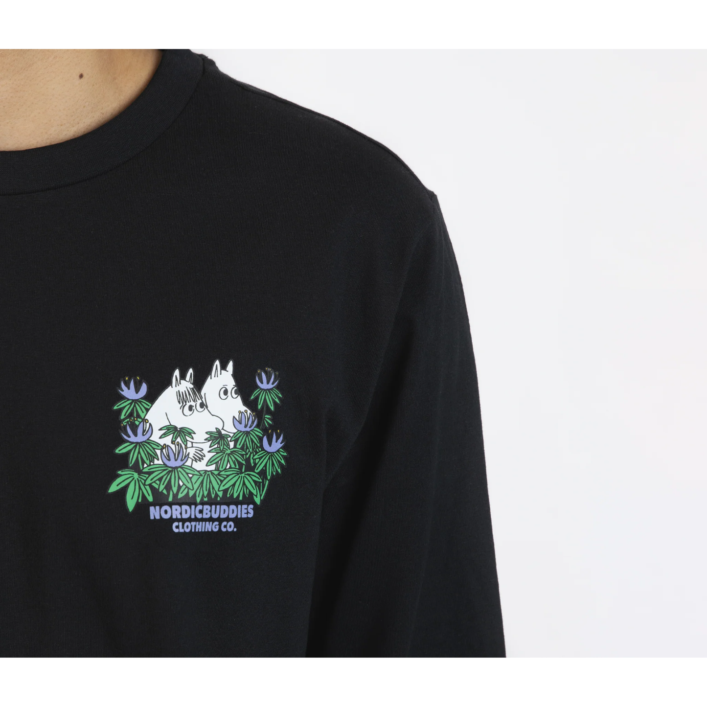 Hide and Seek Longsleeve Shirt With Cuffrib Unisex - Black