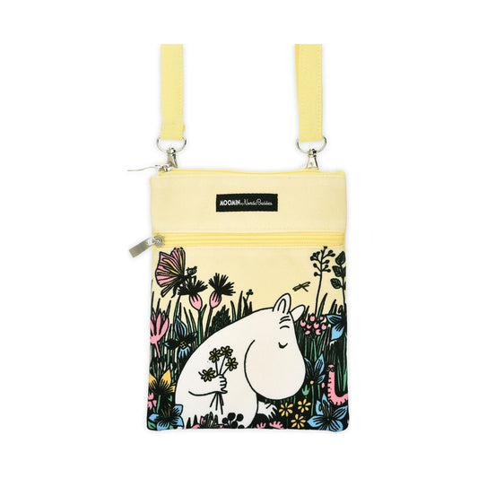 Moomintroll Picking The Flowers Neck Bag - Beige