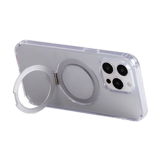 Magnetic protective phone case with holder Joyroom JR-BP004 for iPhone 15 Pro Max (transparent) - Kotikauppa