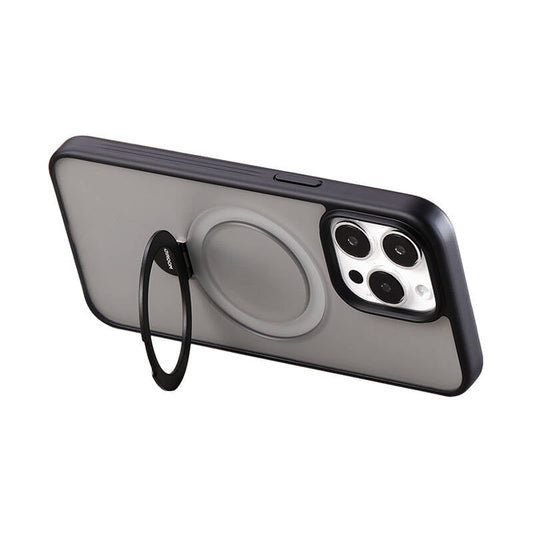 Magnetic protective phone case with holder Joyroom JR-BP004 for iPhone 15 Pro (black) - Kotikauppa
