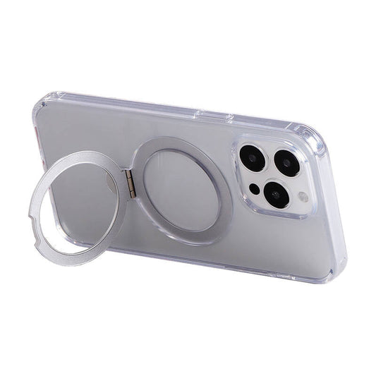 Magnetic protective phone case with holder Joyroom JR-BP004 for iPhone 15 Pro (transparent) - Kotikauppa