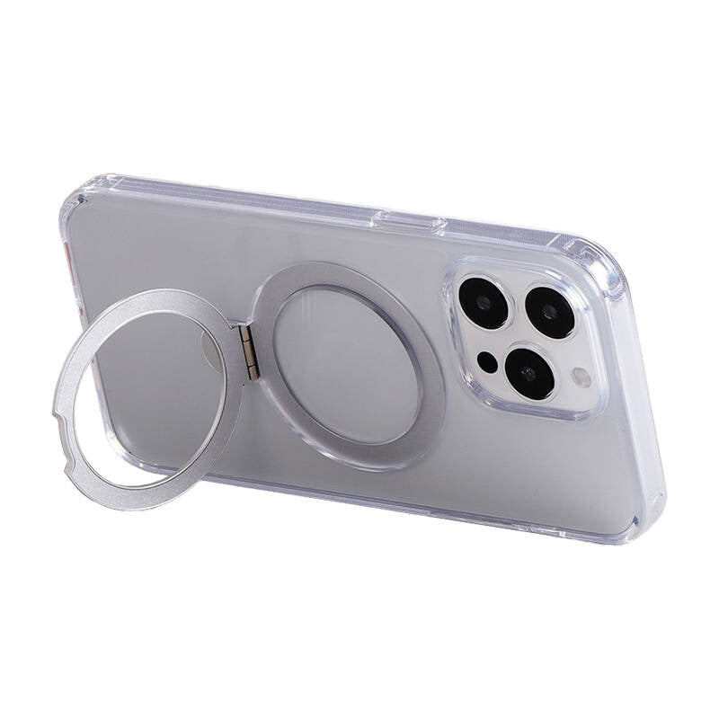 Magnetic protective phone case with holder Joyroom JR-BP004 for iPhone 15 (transparent) - Kotikauppa