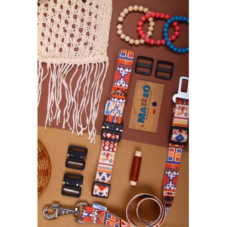 Dog Collar With a Plastic Buckle - Boho