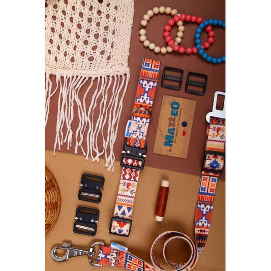 Dog Collar With a Plastic Buckle - Boho