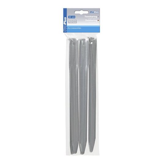 Metallinen puolipyöreä telttakiila 30cm 10 kpl sisään polyeteenipussissa | 364646S | 8717249102939 | Kotikauppa | ProPlus