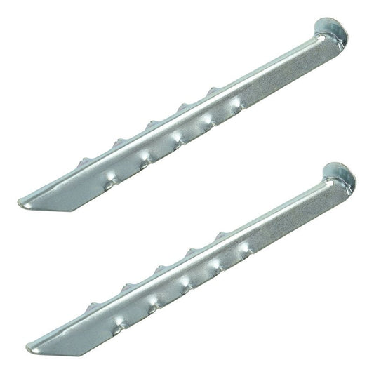 Metallinen pyälletty telttakiila 30cm 2 kpl sisään polyeteenipussissa - Kotikauppa