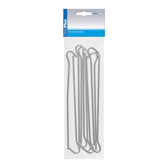 Metallinen telttakiila 22cm avosilmukalla 10 kpl sisään polyeteenipussissa | 364684S | 8717249105565 | Kotikauppa | ProPlus