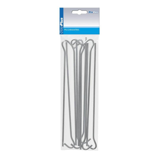 Metallinen telttakiila 25cm avosilmukalla 10 kpl sisään polyeteenipussissa | 364685S | 8717249105756 | Kotikauppa | ProPlus